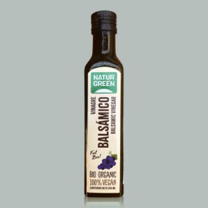 Vinagre balsámico Bio marca NaturGreen en botella de vidrio de 250 ml.